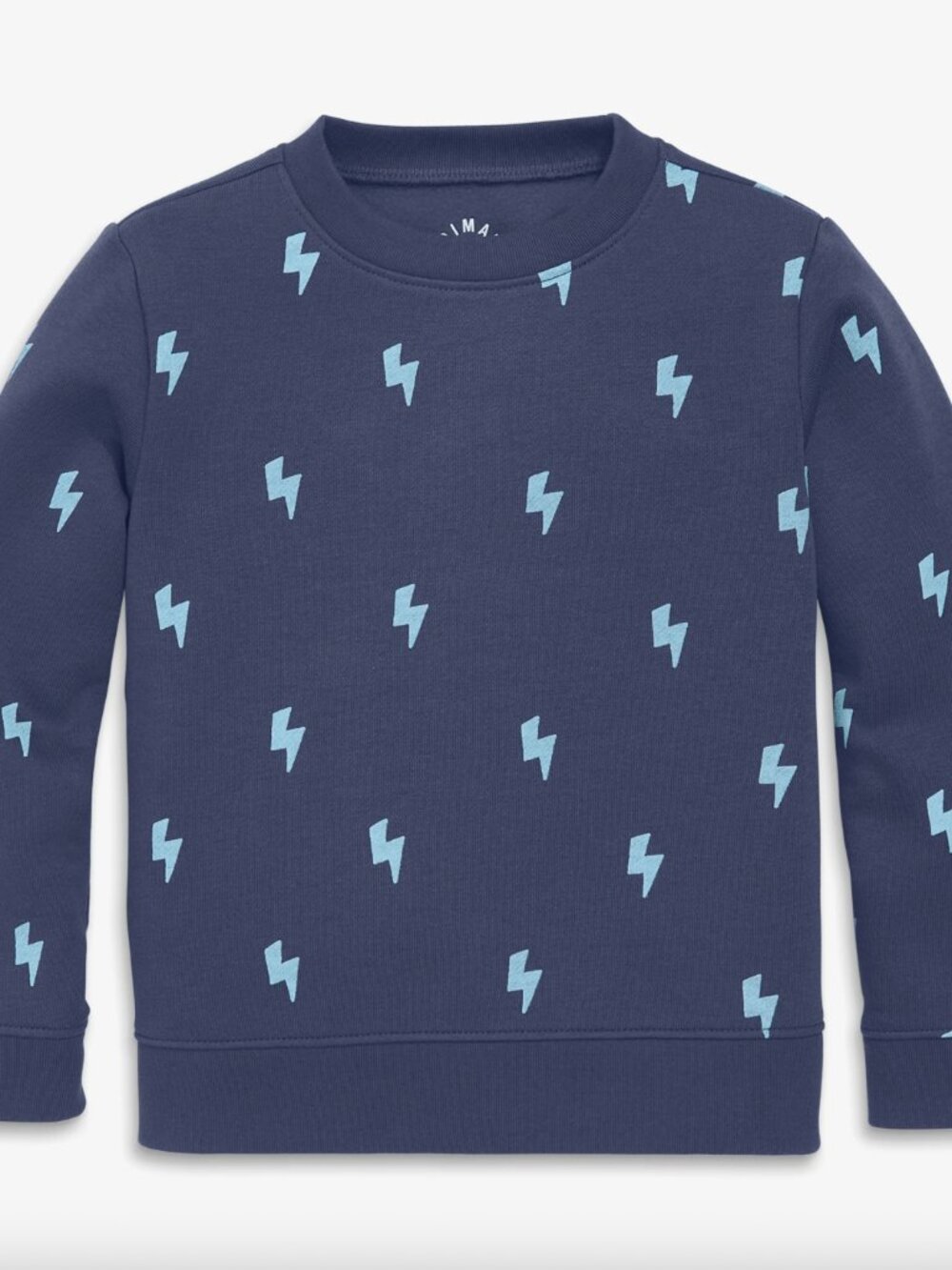 Primary Kids Cozy Fleece Crewneck Sweatshirt Lightning Bolt - Size 4